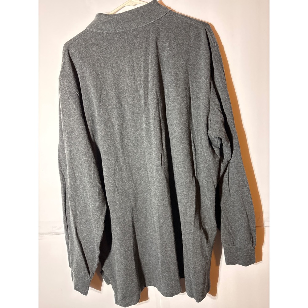 Polo Ralph Lauren Long Sleeve Polo Shirt Men's XLT Tall Gray Pink Pony‎ - Picture 7 of 8